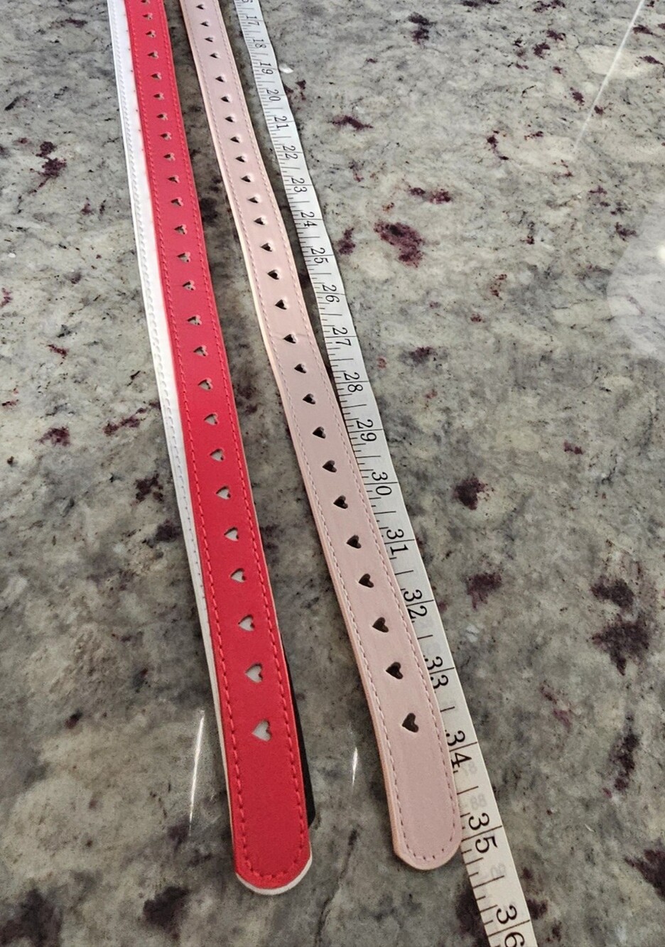 Source Unknown Heart-Accent Belts Faux Leather in White, Red, Pink, and Black - Picture 9 of 10